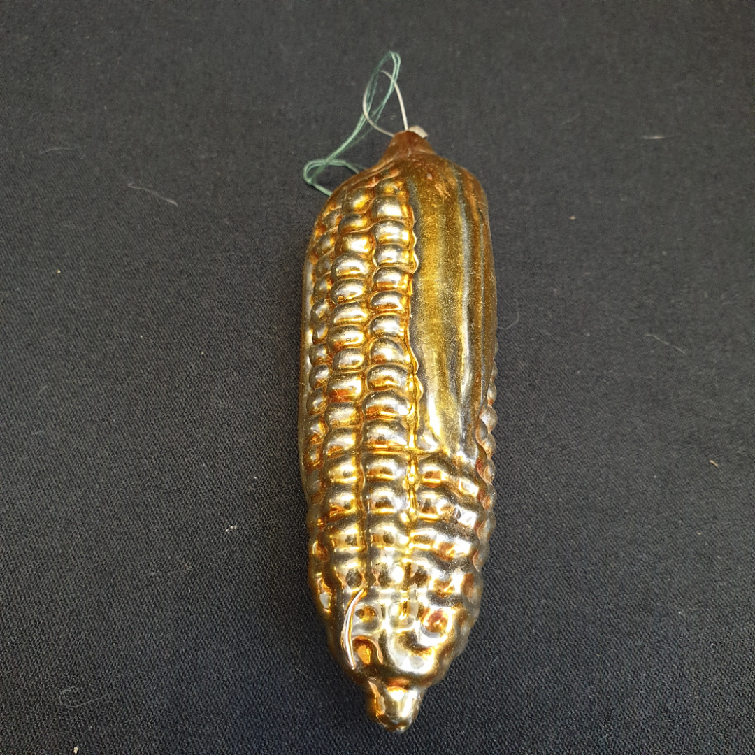 Ёлочная игрушка Кукуруза, СССР, скол трубочки. Картинка 1
